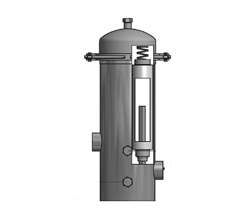 Housing for grinding water fine filtration