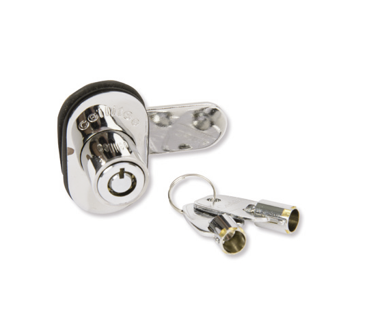 Cam lock, hinged doors, 6 mm glass
