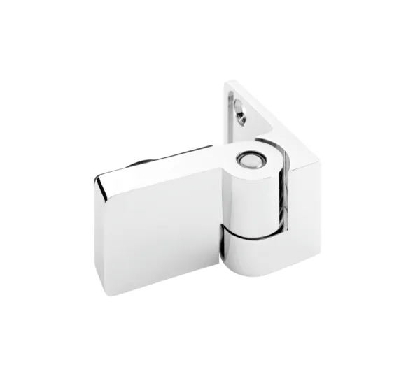 Lugo FM shower door hinge, glass-wall 90°