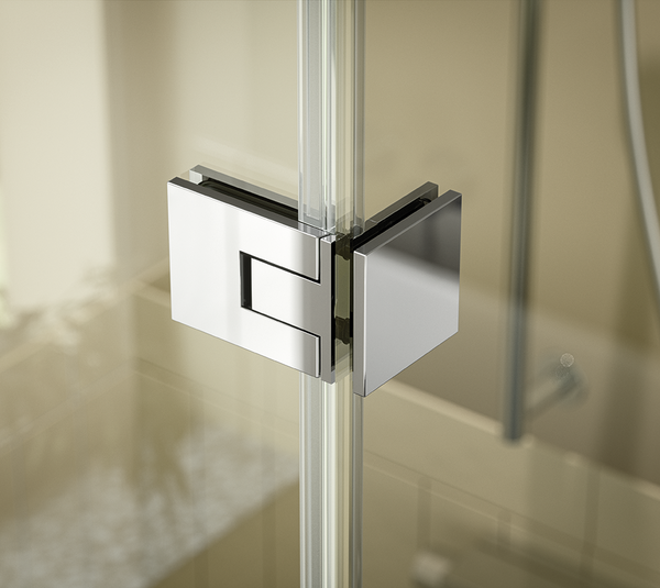 Juna® shower door hinge, glass-wall 90°
