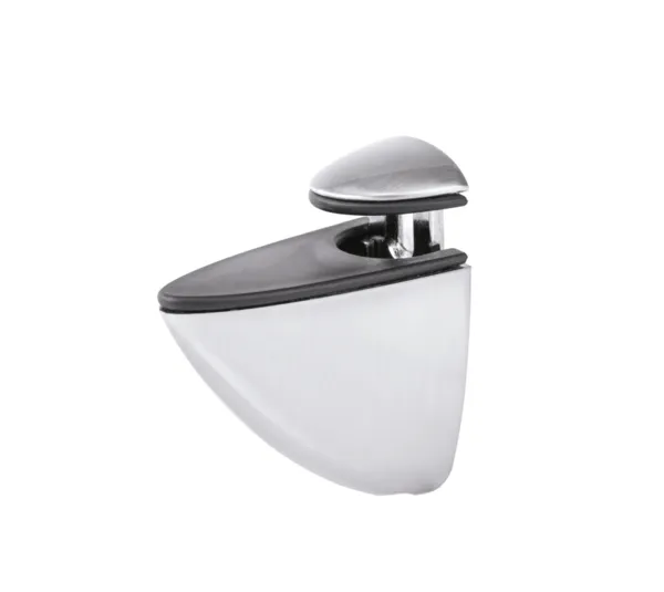 Glass-wooden shelf support, oval