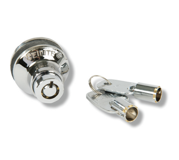 Security plunger lock, 6 mm glass