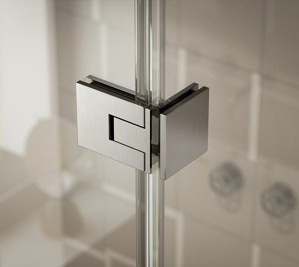 Juna® shower door hinge, glass-glass 180°