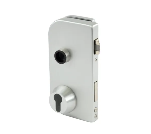 Olis glass door lock, profile cylinder with PZ rosette