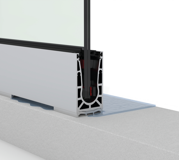 VetroMount® drainage block for floor profile U