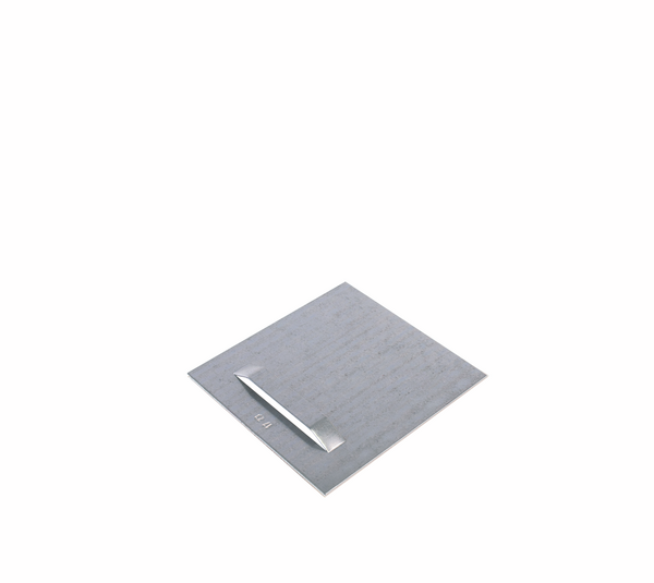 Mirror plate with one eyelet, self-adhesive