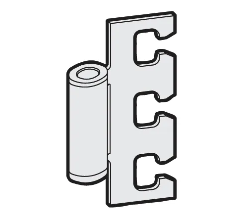 Frame pivot, 3-part glass door hinge