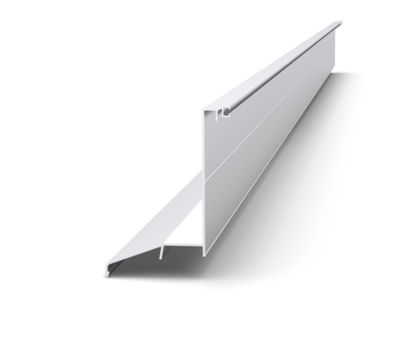 VetroMount® lateral cover profile for floor profile F