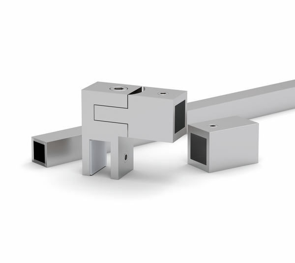 Stabilisatiestang set Square 15, glas-wand 90° Stabilisatiestang set Square 15, glas-wand 90°