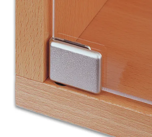 Vitreasy 009 Furniture corner hinge, glass-wood