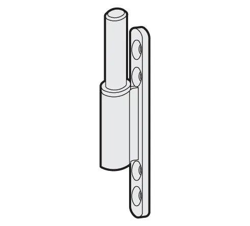 Frame pivot, 2-part glass door hinge 