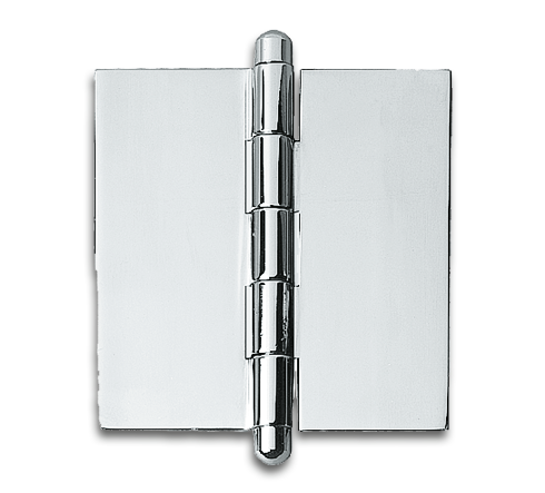 Glass door hinge 65 x 80 mm for UV bonding