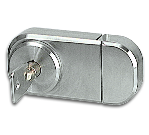 Glass door lock for UV bonding
