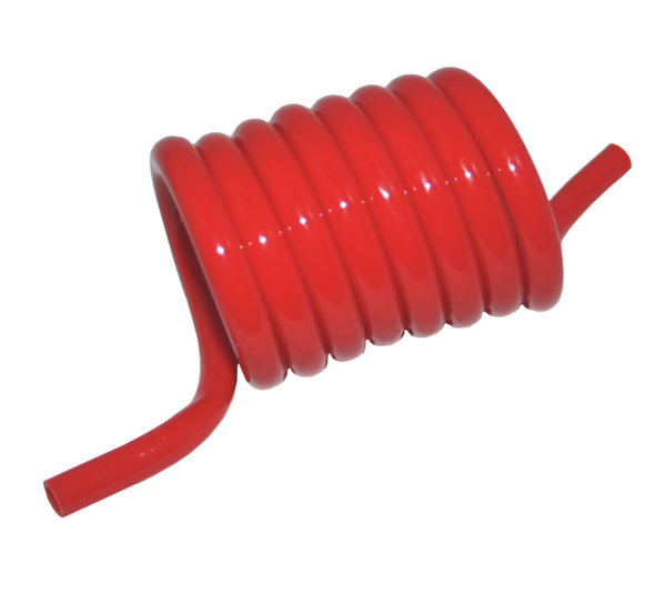 Vacuum hose spiral Ø 6.3 mm x length 122 cm - red