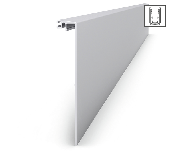 VetroMount® cover profile lateral for floor profiles