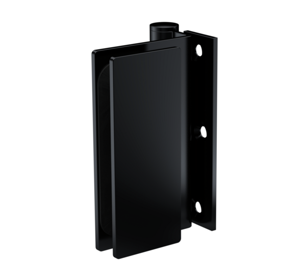 Frame glass door hinge with screw-on plate