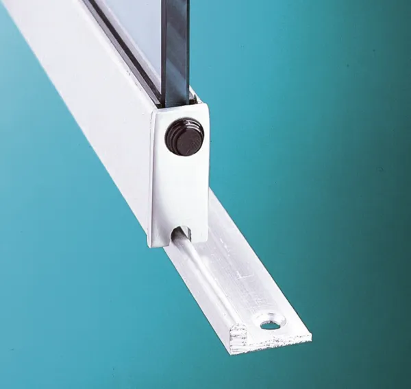 Bottom track, Single, Freeslide system, 6 mm glass