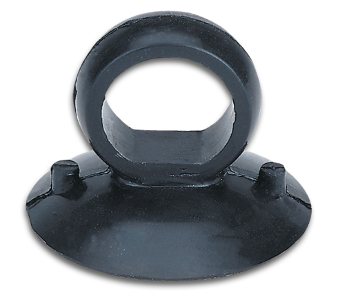 Suction lifter, solid rubber with finger eyelet