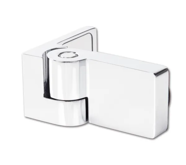 Lugo FM shower door hinge, glass-wall 90°