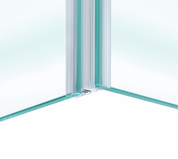 Shower door seal with magnet 90° for swing doors