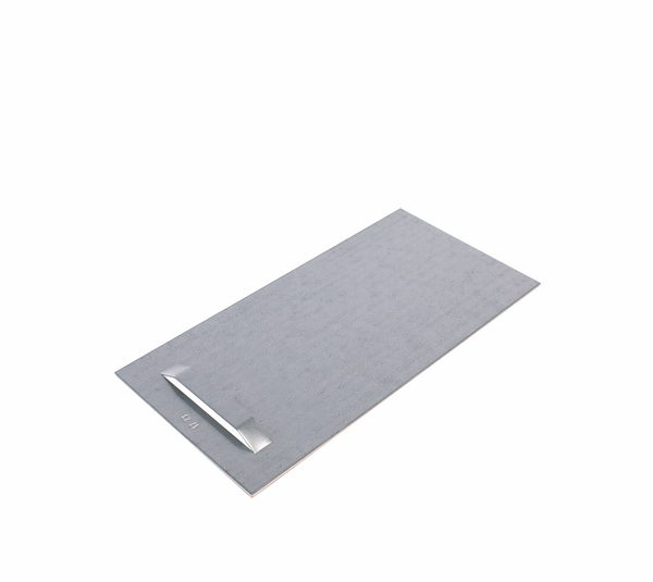 Mirror plate with one eyelet, self-adhesive