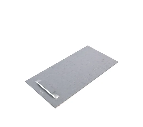 Mirror plate with one eyelet, self-adhesive