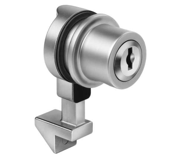Cylinder knob / glass door lock with latch bolt