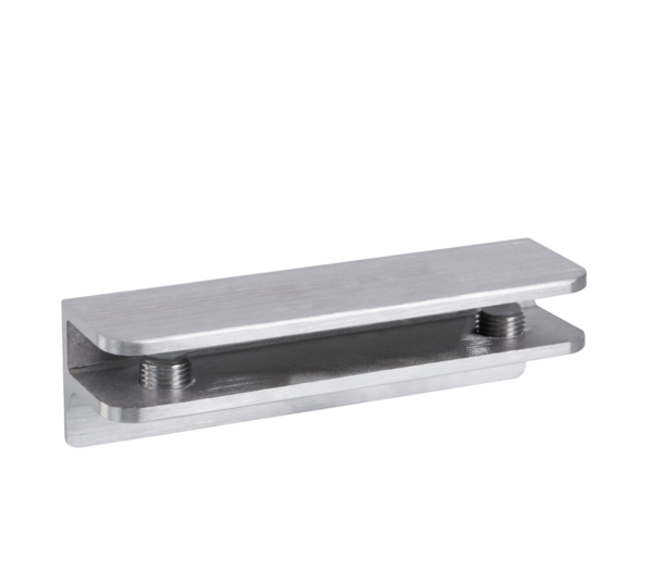 Glass shelf support angular, with extended support