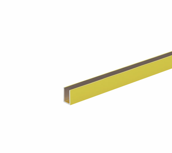 U-channel, brass finish U-channel, brass finish