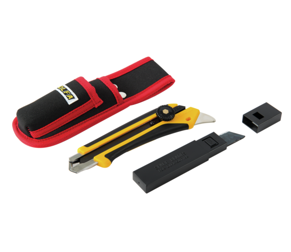 Olfa snap-off knife ultra-sharp with belt pouch