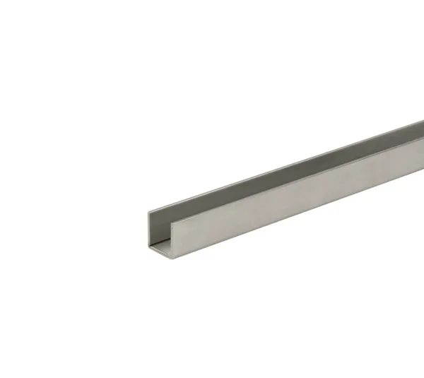 Perfil en U 20 x 20 mm, acero inoxidable