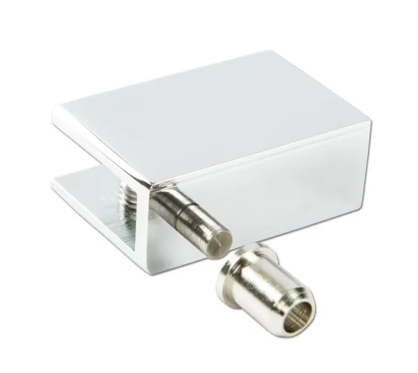 Furniture corner hinge Vitreasy 006, glass-wood