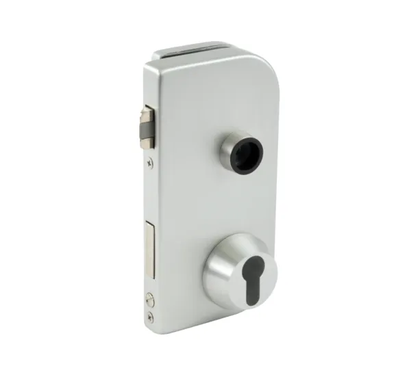 Olis glass door lock, profile cylinder with PZ rosette