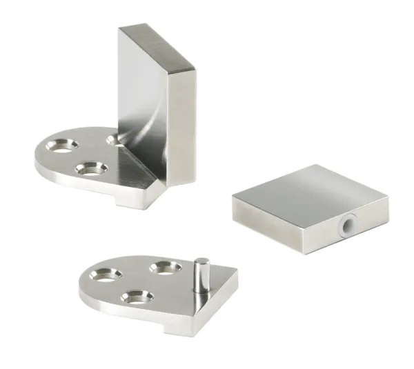 Swing furniture corner hinge, glass-wood