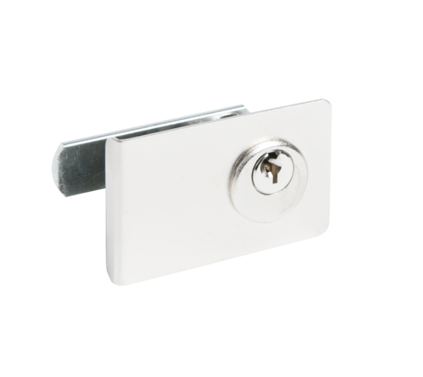 Glass door lock with glass processing