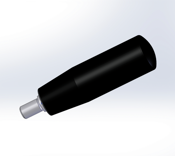 Cylinder handle 90 mm with grub screw M 10 x 10