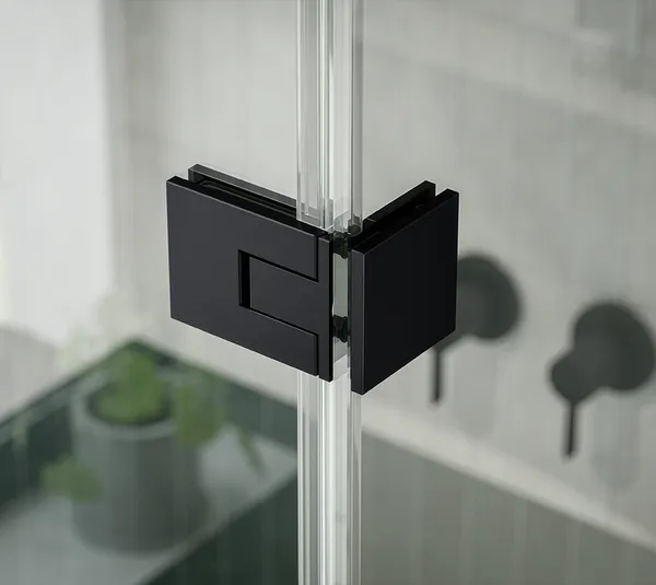 Juna® shower door hinge, glass-glass 180°