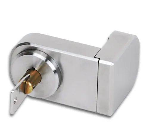 Glass door lock for UV bonding