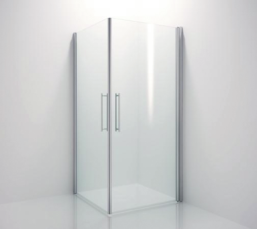 Shower door hinge Aqua, glass-wall 90°