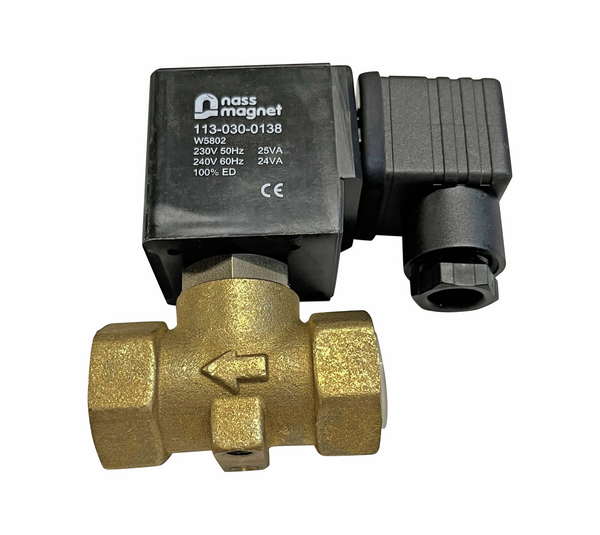 2/2-way solenoid valve incl. socket 230 V AC