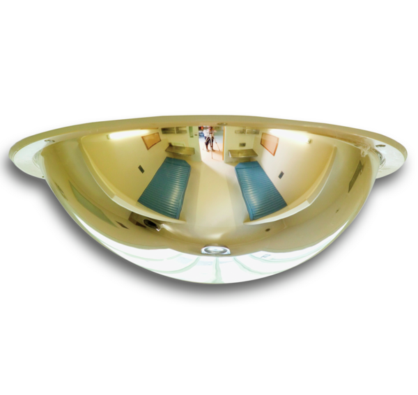 Mirror, polycarbonate ceiling dome